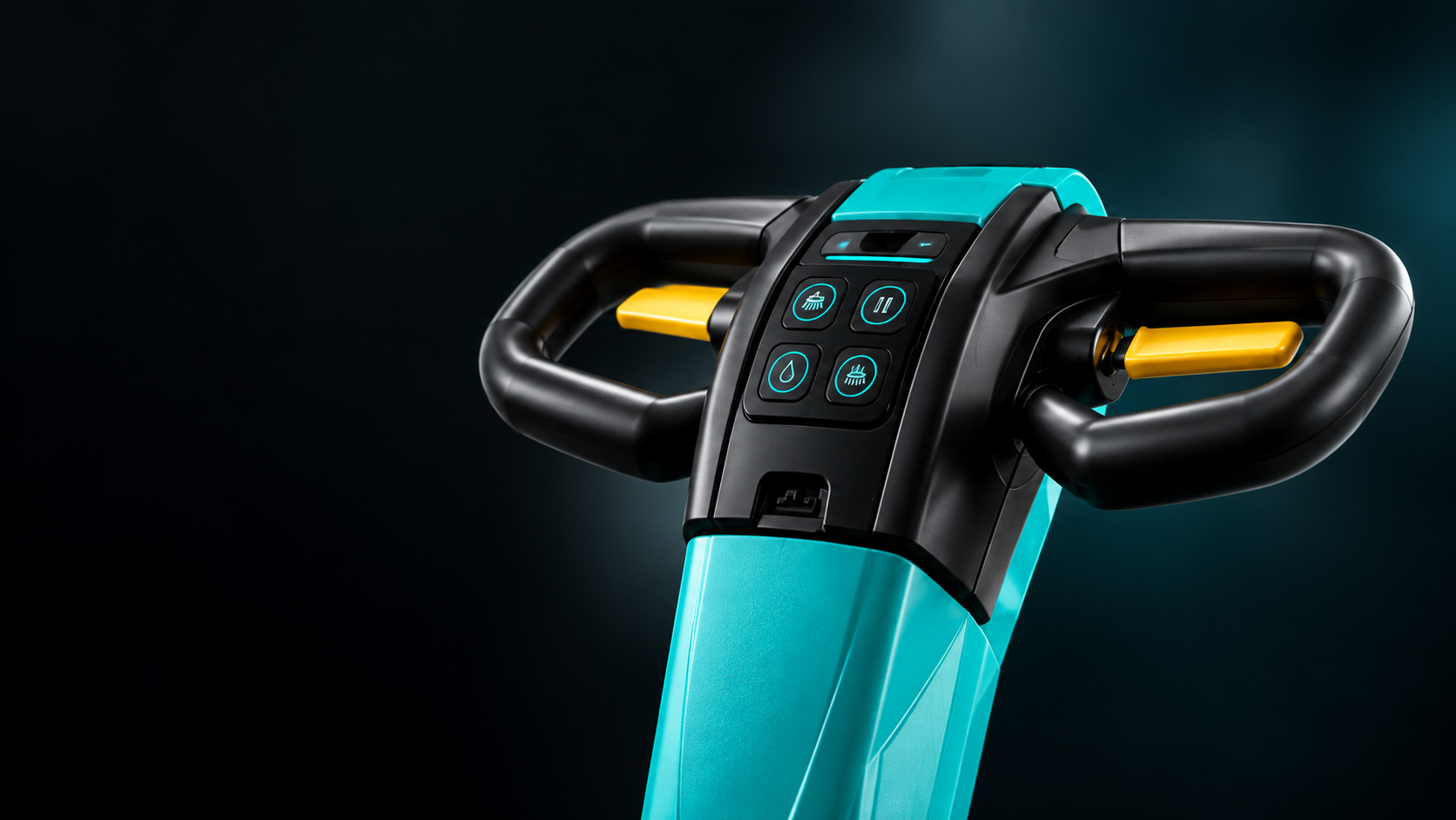 Clear controls and ergonomic handle design on MZL floor scrubbers